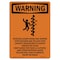 Signmission Safety Sign, OSHA WARNING, 7" Height, Rotating Auger Inside, Portrait OS-WS-D-57-V-13509 - alternate 1